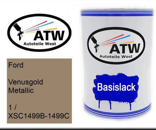 Ford, Venusgold Metallic, 1 / XSC1499B-1499C: 500ml Lackdose, von ATW Autoteile West.